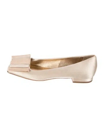 Pre-owned Prada Suede Ballet Flats In Neutrals