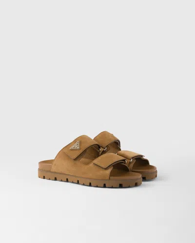 PRADA SUEDE BAND SANDALS