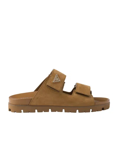 PRADA SUEDE BAND SANDALS