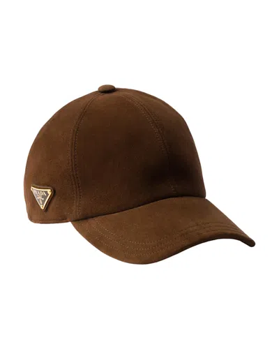 PRADA SUEDE BASEBALL CAP