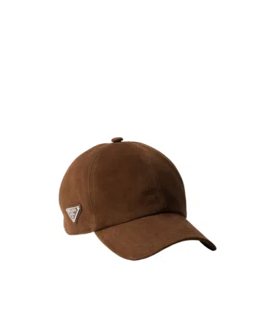 PRADA SUEDE BASEBALL CAP