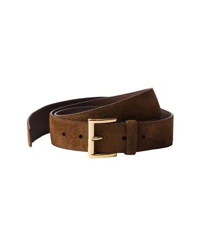 Prada Cocoa Suede Leather Belt Women In Brown