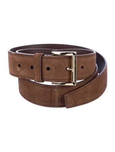Pre-owned Prada Suede Belt In Brown