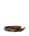 Prada Suede Belt In Brown