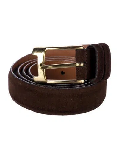 Pre-owned Prada Suede Belt In Brown