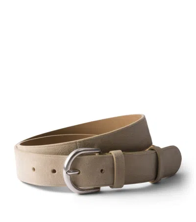 Prada Suede Belt In Brown