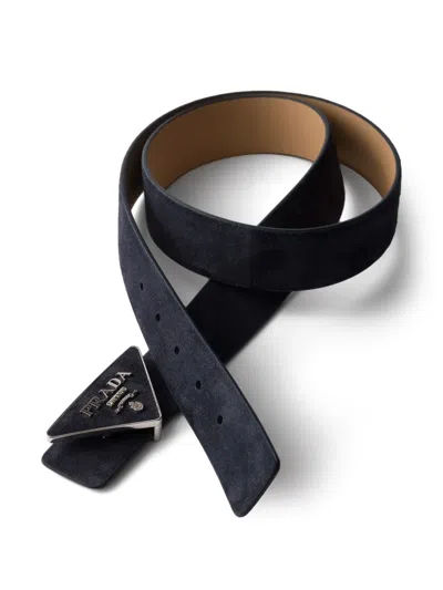 Prada Suede Belt Strap In Yellow