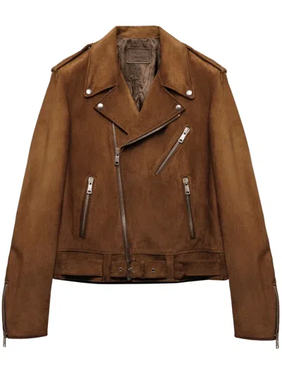 PRADA SUEDE BIKER JACKET