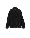 Prada Suede Blouson Jacket In Black