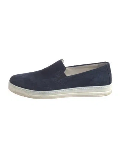 Pre-owned Prada Suede In Blue