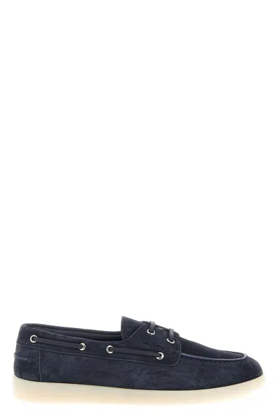 PRADA SUEDE BOAT SHOE
