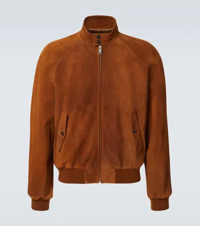 Prada Bomberjacke Aus Veloursleder In Beige