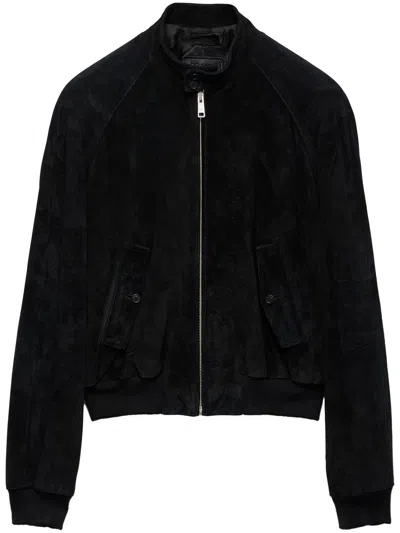PRADA SUEDE BOMBER JACKET