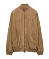 Prada Suede Bomber Jacket In Brown