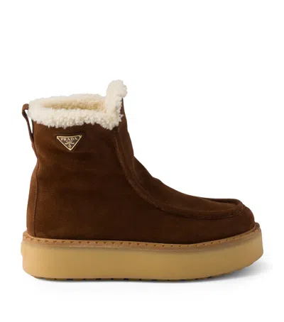 PRADA PRADA SUEDE BOOTIES