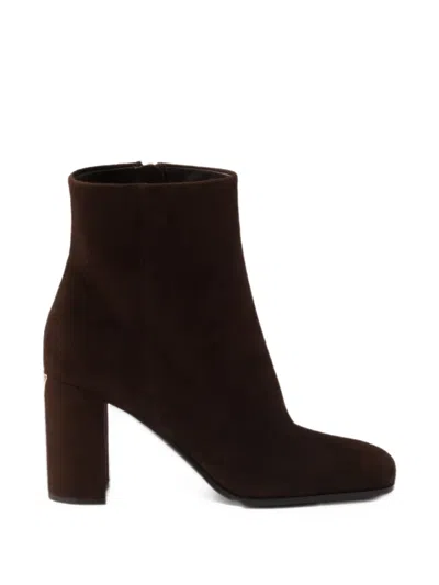 Prada Suede Booties In Brown