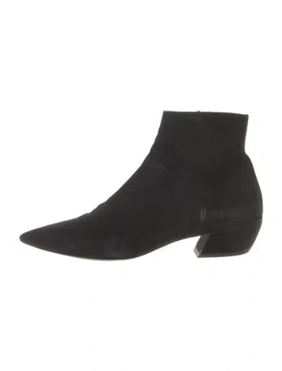 Pre-owned Prada Suede Boots In Black