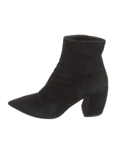 Pre-owned Prada Suede Boots In Black