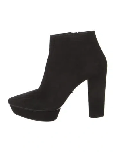 Pre-owned Prada Suede Boots In Black