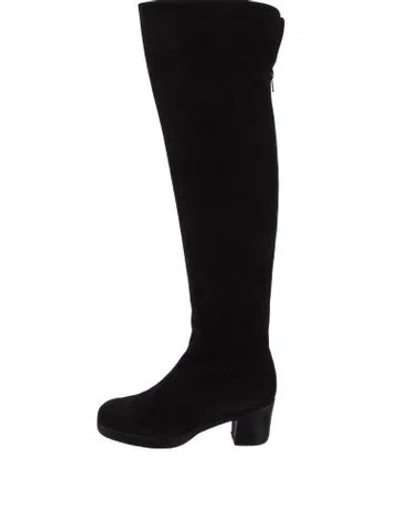 Pre-owned Prada Suede Boots In Black