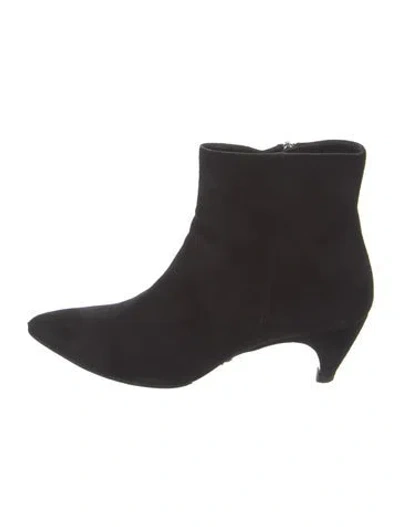 Pre-owned Prada Suede Boots In Black