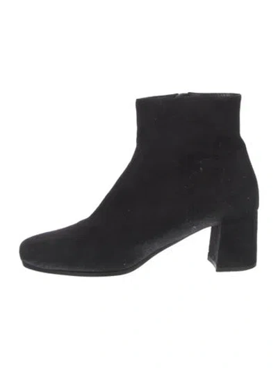 Pre-owned Prada Suede Boots In Black