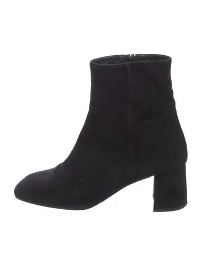 Pre-owned Prada Suede Boots In Black