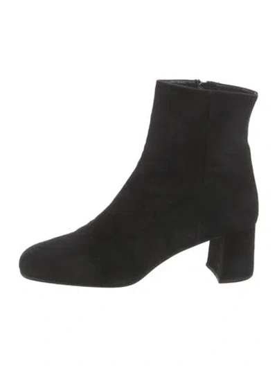 Pre-owned Prada Suede Boots In Black