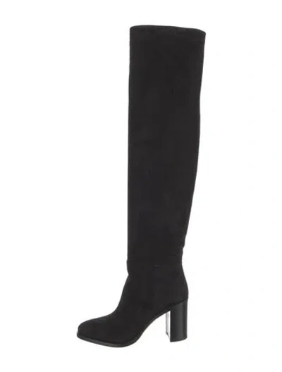 Pre-owned Prada Suede Boots In Black