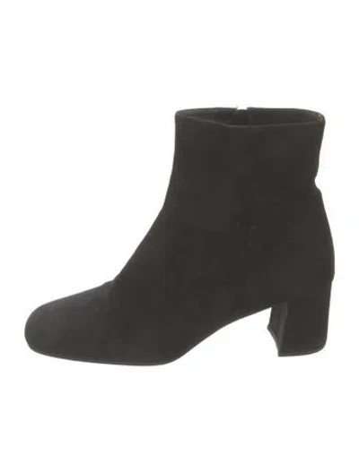 Pre-owned Prada Suede Boots In Black