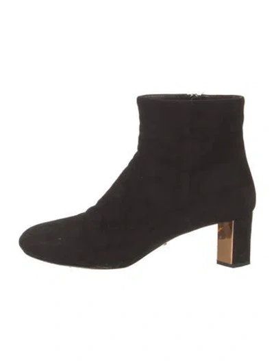 Pre-owned Prada Suede Boots In Black