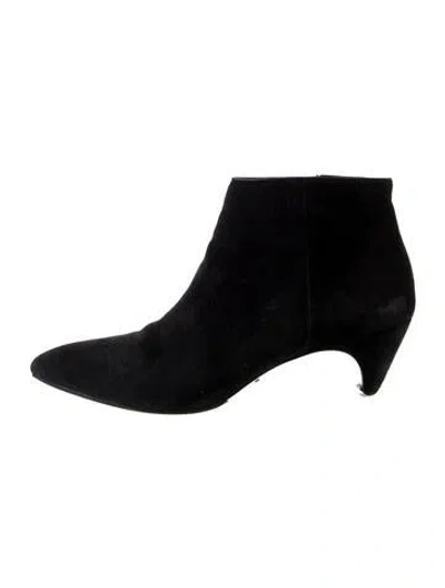 Pre-owned Prada Suede Boots In Black