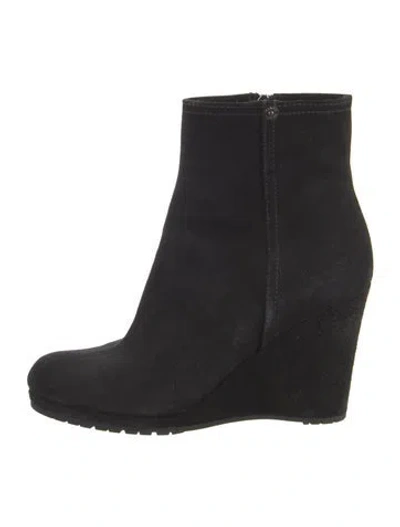 Pre-owned Prada Suede Boots In Black