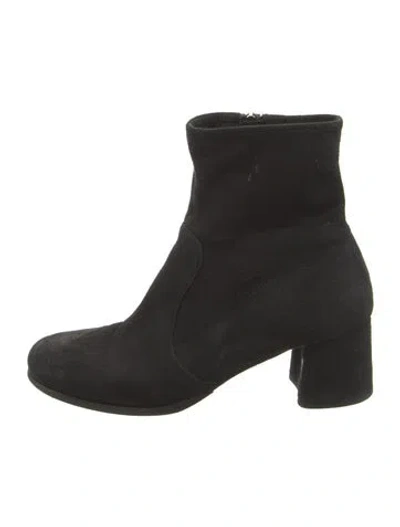 Pre-owned Prada Suede Boots In Black
