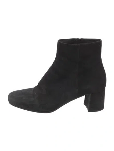 Pre-owned Prada Suede Boots In Black