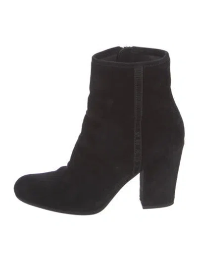 Pre-owned Prada Suede Boots In Black