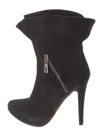Pre-owned Prada Suede Boots In Black