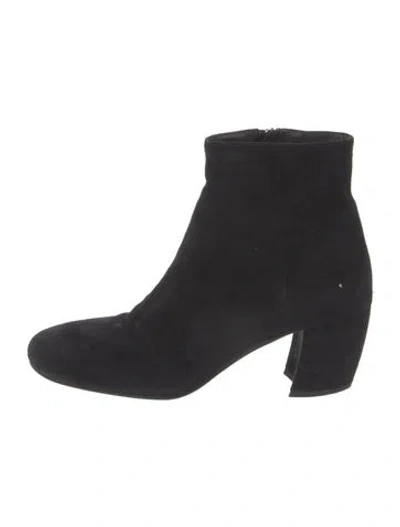 Pre-owned Prada Suede Boots In Black
