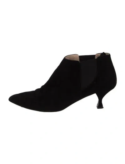 Pre-owned Prada Suede Boots In Black