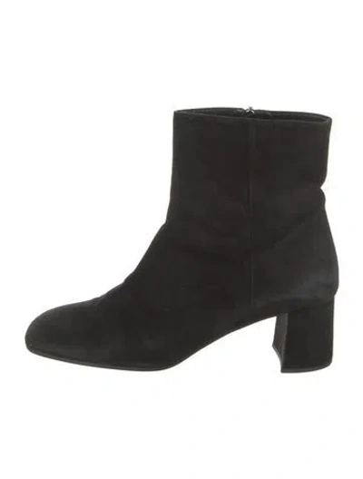 Pre-owned Prada Suede Boots In Black