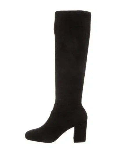 Pre-owned Prada Suede Boots In Black
