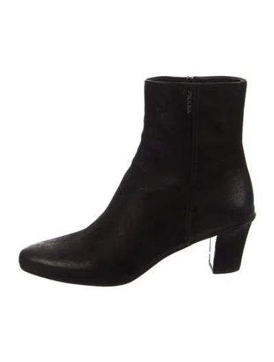 Pre-owned Prada Suede Boots In Black