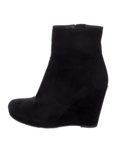 Pre-owned Prada Suede Boots In Black