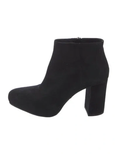 Pre-owned Prada Suede Boots In Black