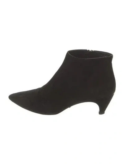 Pre-owned Prada Suede Boots In Black