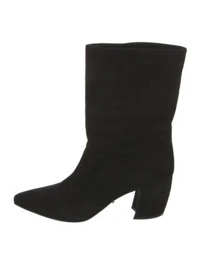 Pre-owned Prada Suede Boots In Black