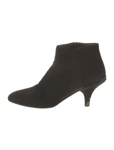 Pre-owned Prada Suede Boots In Black