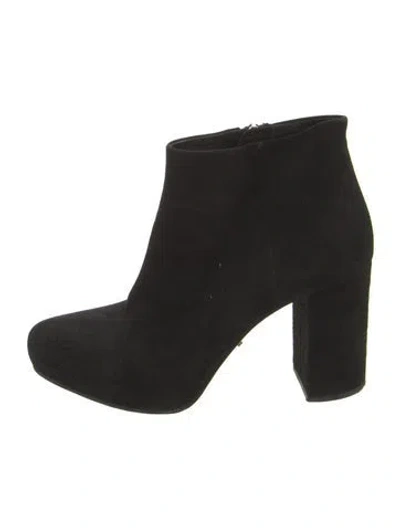 Pre-owned Prada Suede Boots In Black