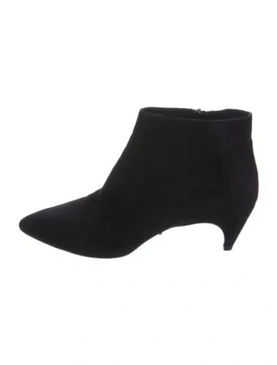 Pre-owned Prada Suede Boots In Black