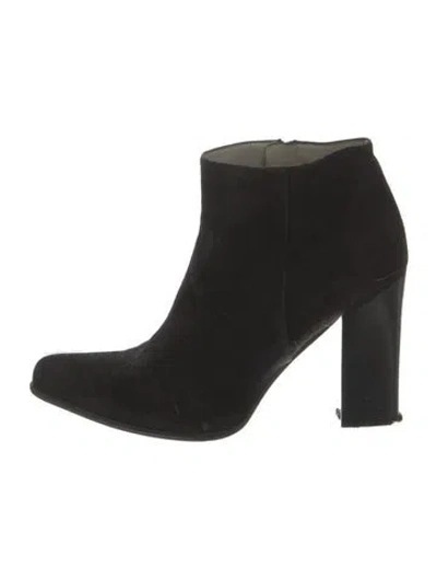 Pre-owned Prada Suede Boots In Black